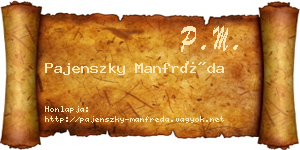 Pajenszky Manfréda névjegykártya